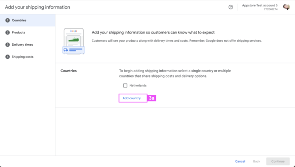 Select or add countries you want to ship to.
